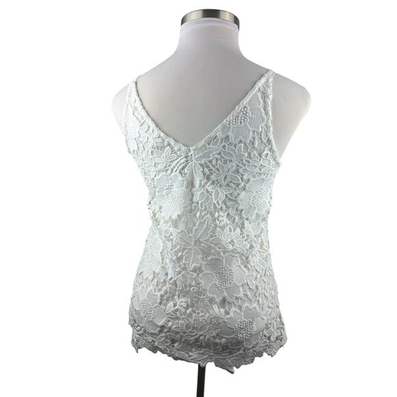 NWT White House Black Market Crochet Cami Top White Women's Size Small H13044 - Picture 11 of 16